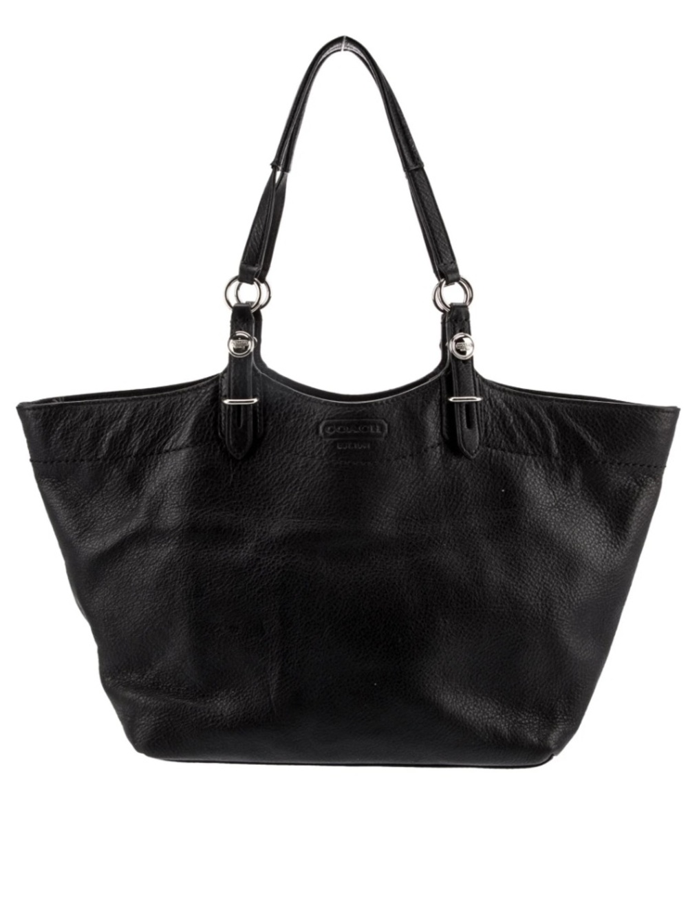 Coach Black Pebbled Leather Tote